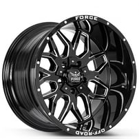 20" Force Off-Road Wheels F30 Black Milled Rims