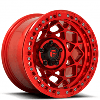 17" Fuel Wheels D121 Unit Beadlock Candy Red Off-Road Rims 
