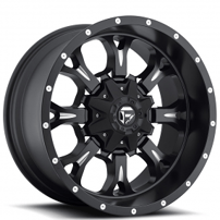 20" Fuel Wheels D517 Krank Matte Black Milled Crossover Rims