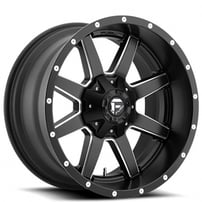 16" Fuel Wheels D538 Maverick Black Milled Rims 