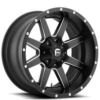 24" Fuel Wheels D538 Maverick Black Milled Off-Road Rims 