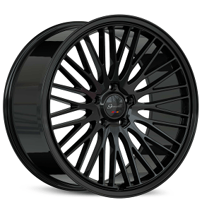 22" Staggered Gianelle Wheels Aria Gloss Black Flow Formed Rims