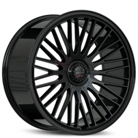 24" Gianelle Wheels Aria Gloss Black Flow Formed Spindle Cap Rims