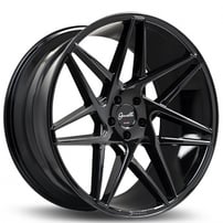20" Staggered Gianelle Wheels Parma Gloss Black Rims 