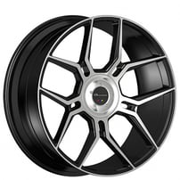 24" Giovanna Wheels Haleb with Big Cap Gloss Black with Machined Face Rims