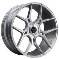 26" Giovanna Wheels Haleb with Big Cap Gloss Silver with Machined Face Rims