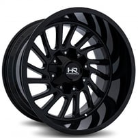 22" Hardrock Wheels H708 Overdrive Gloss Black Off-Road Rims