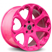 18" Staggered Heritage Wheels Kokoro MonoC Sakura Pink Rims 