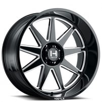 20" Hostile Wheels H121 Omega Black Milled Off-Road Rims