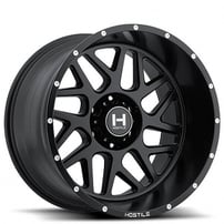 22" Hostile Wheels H108 Sprocket Satin Black Off-Road Rims