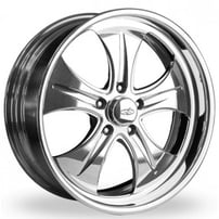 26" Intro Wheels Hammer Exposed 5 Polished Welded Billet Rims