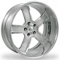 19" Intro Wheels Flow Exposed 5 Polished Welded Billet Rims