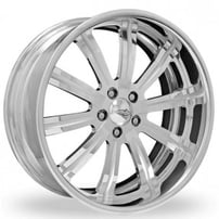 22" Intro Wheels G-Cube Exposed 5 Polished Welded Billet Rims