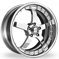 19" Intro Wheels GT Sports Exposed 5 Polished Welded Billet Rims