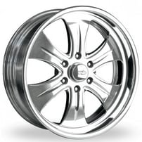 28" Intro Wheels Hammer Exposed 6 Polished Welded Billet Rims