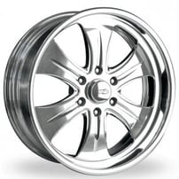 20" Intro Wheels Hammer Exposed 6 Polished Welded Billet Rims