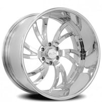 22" Intro Wheels Houston Exposed 6 Polished Welded Billet Rims
