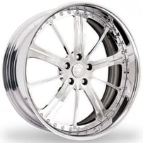 28" Intro Wheels ID307 Exposed 5 Polished Welded Billet Rims