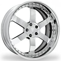 19" Intro Wheels ID315 Exposed 5 Polished Welded Billet Rims