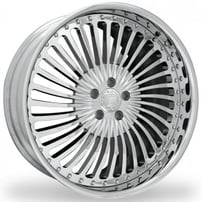 28" Intro Wheels ID317 Exposed 5 Polished Welded Billet Rims