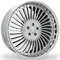 20" Intro Wheels ID317 Exposed 5 Polished Welded Billet Rims