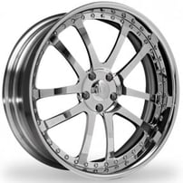24" Intro Wheels ID321 Exposed 5 Polished Welded Billet Rims