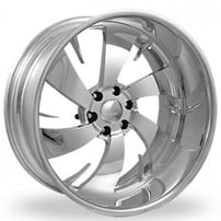 20" Intro Wheels Lethal 6 Exposed 6 Polished Welded Billet Rims