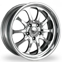 19" Intro Wheels Malibu Exposed 5 Polished Welded Billet Rims