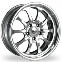 24" Intro Wheels Malibu Exposed 5 Polished Welded Billet Rims