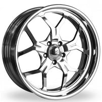 24" Intro Wheels Mulholland Exposed 5 Polished Welded Billet Rims
