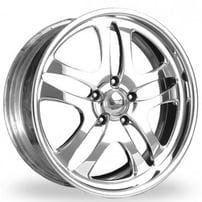 22" Intro Wheels Prowler Exposed 5 Polished Welded Billet Rims