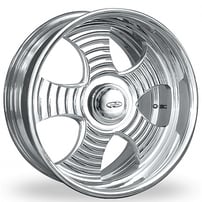 18" Intro Wheels Ripple 5 Covered Polished Welded Billet Rims  