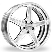 26" Intro Wheels Rockman Exposed 5 Polished Welded Billet Rims