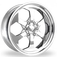 22" Intro Wheels Spike Exposed 6 Polished Welded Billet Rims