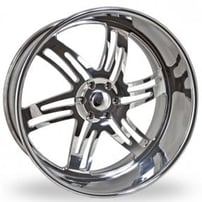 24" Intro Wheels Texan Exposed 6 Polished Welded Billet Rims