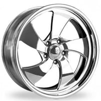 22" Intro Wheels Twisted Blade Exposed 5 Polished Welded Billet Rims
