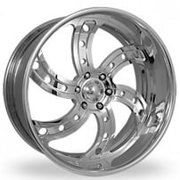 19" Intro Wheels Twisted Del Rio Exposed 6 Polished Welded Billet Rims