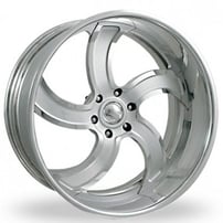 24" Intro Wheels Twisted Flow Exposed 6 Polished Welded Billet Rims