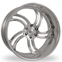 19" Intro Wheels Twisted Trendz 5 Exposed 5 Polished Welded Billet Rims