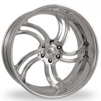 26" Intro Wheels Twisted Trendz 5 Exposed 5 Polished Welded Billet Rims