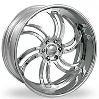 20" Intro Wheels Twisted Trendz 6 Exposed 6 Polished Welded Billet Rims