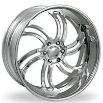 26" Intro Wheels Twisted Trendz 6 Exposed 6 Polished Welded Billet Rims