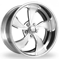 24" Intro Wheels Twisted Vista Exposed 5 Polished Welded Billet Rims