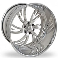22" Intro Wheels Valley Exposed 6 Polished Welded Billet Rims