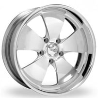 28" Intro Wheels Victory Exposed 5 Polished Welded Billet Rims