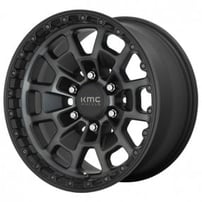 17" KMC Wheels KM718 Summit Satin Black with Gray Tint Off-Road Rims
