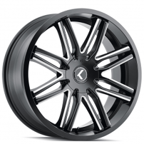 20" Kraze Wheels 141 Cray Gloss Black Milled Rims