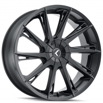 24" Kraze Wheels 144 Swagg Satin Black Rims
