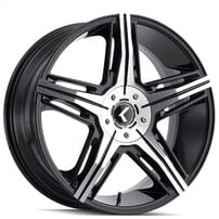 20" Kraze Wheels 158 Hype Black Machined Rims