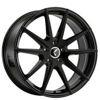17" Kraze Wheels 193 Turismo Gloss Black Rims